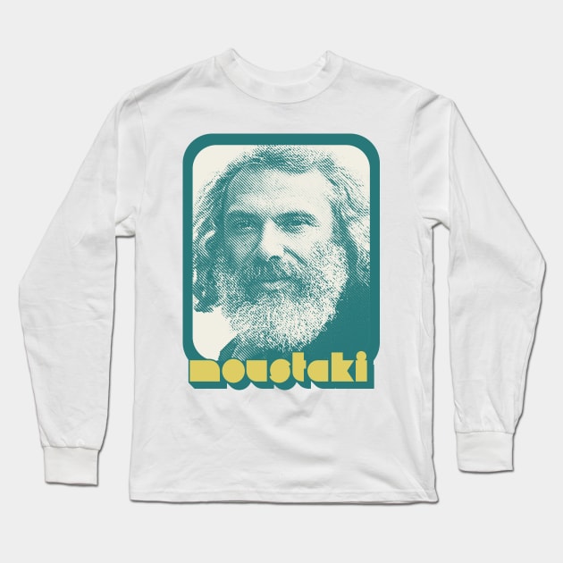 Georges Moustaki || | || Retro Style Fan Art Design Long Sleeve T-Shirt by DankFutura